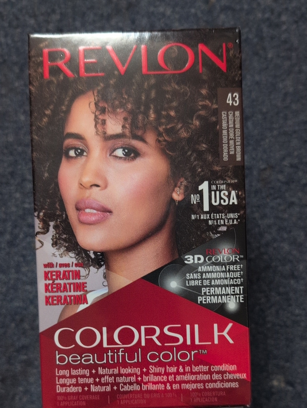 Revlon Colorsilk Permanent Hair Color - Medium Golden Brown (43) Pack Of 3